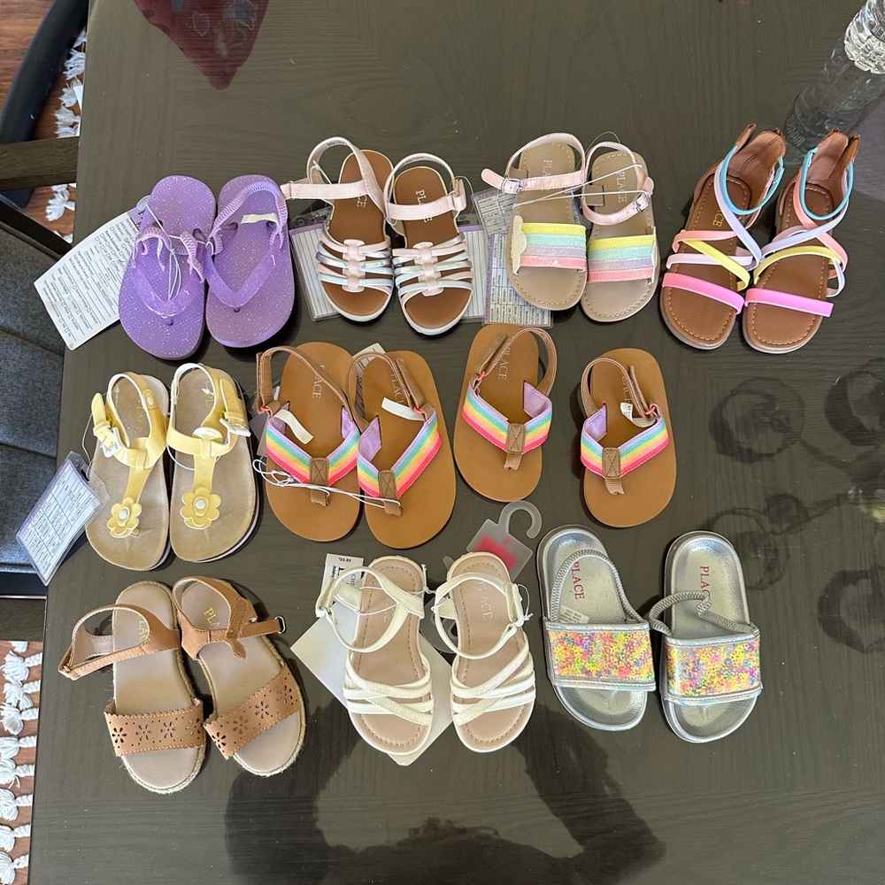 Lot of size 6, 7, 8 Children’s Place Girls Sandals